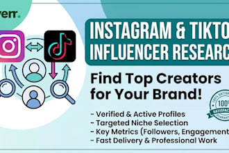 do influencer research and instagram tiktok lead generation