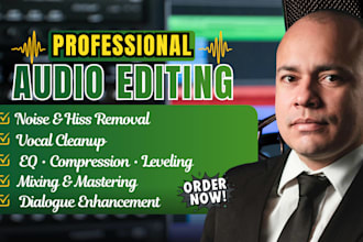edit, clean, repair, enhance audio, remove noise, and improve sound quality