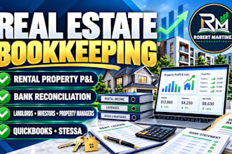 do real estate bookkeeping, rental property profit and loss, bank reconciliation
