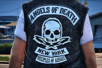 create mc kuttes fivem vest flag mc bike patch kuttes