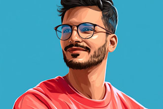 draw funny caricature portrait and cartoon