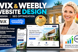 design, redesign interactive german weebly and wix website with SEO optimization