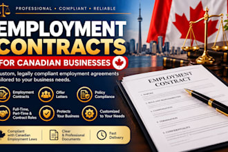draft professional employment contracts for canadian businesses