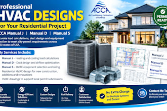 do hvac acca manual j d and s load calculations with duct design