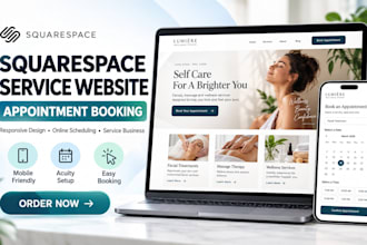 build squarespace service business website with squarespace appointment booking