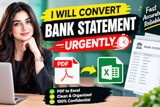 reconcile bank statement PDF to editable format