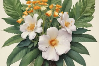 hand paint botanical illustrations
