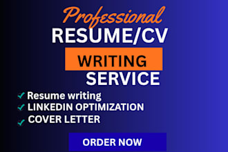 write a resume or improve your cv, cover letter and linkedin optimization