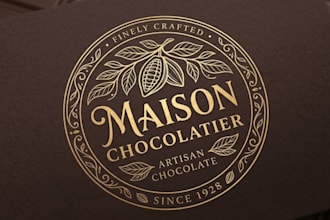 design elegant artisan chocolate bar logo