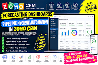 build zoho CRM forecasting dashboards and automate sales pipeline hygiene, zoho