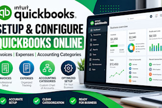 configure quickbooks online invoices expenses and accounting categories