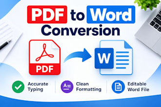 convert PDF to word and type scanned documents