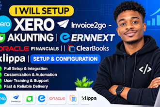 setup xero invoice2go akaunting ernnext oracle finaancials clear books klippa