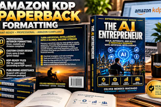 format your paperback book and design a print ready cover for amazon KDP