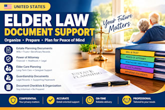 organize elder law, estate planning and power of antony document