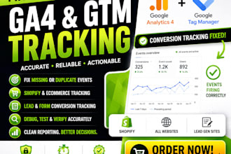fix ga4 and GTM conversion tracking for shopify and lead gen websites