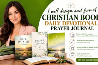 design and format christian book, daily devotional, prayer journal for KDP