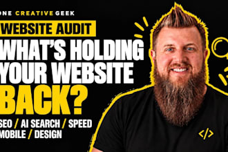 audit your website for SEO, ai search, speed and design and fix issues