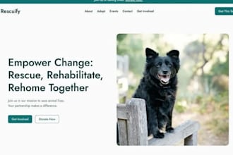 design squarespace animal rescue website pet adoption charity donation website