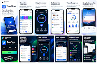 app store play store screenshots ios android mobile app graphics high converting