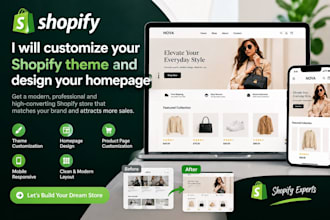 customize your shopify theme and design your homepage