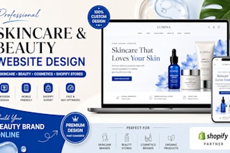 design skincare shopify skin care website beauty website skincosmetics store