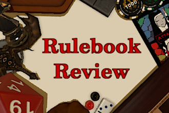 review your tabletop game rulebook