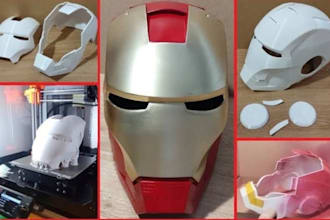 3d print and paint, ship custom cosplay or halloween mask armor helmet file