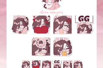 create cute chibi twitch emotes