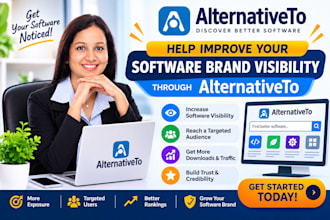 help improve your software brand visibility through alternativeto