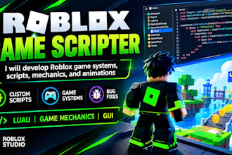 develop roblox game systems scripts mechanics and animations