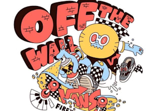 make a hand drawn vintage hot rod cartoon logo and custom vector art