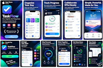 app store play store screenshots ios android app graphics figma UI UX pro design