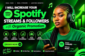 increas spotify followers,spotify stream,monthly listener,spotify promotion