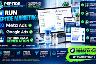 run peptide marketing, peptide meta ads and peptide lead generation