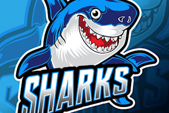 create high quality graceful shark logo