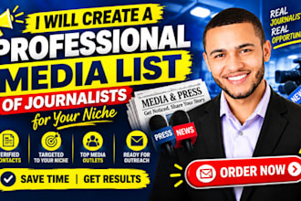 create a professional media list of journalists for your niche