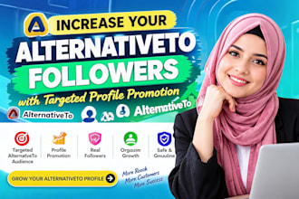 promote your alternativeto profile and gain real alternativeto followers