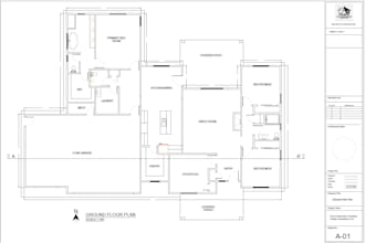 do 2d architectural plan with furniture for presentations