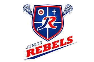 design sports rebel lacrosse brand logo