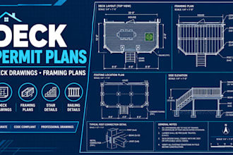create deck permit plans, deck drawings and framing plans