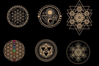 do make sacred geometry or mystical logo design