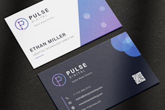 design a professional and modern business card