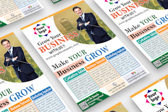 design flyer, brochure, business cards, food manu card