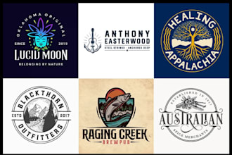 design premium retro vintage logo design