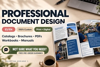 design or redesign your PDF, brochure, catalog or workbook