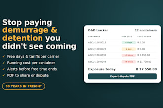 build a demurrage and detention cost calculator for your containers