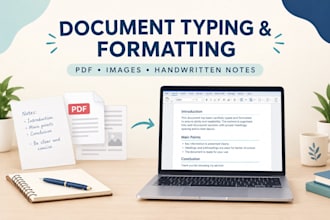 accurately type and format documents in word or google docs