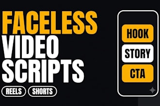 write a faceless video script for reels and shorts