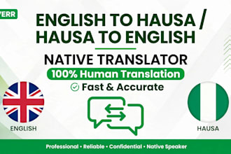 accurately translate english to hausa and hausa to english